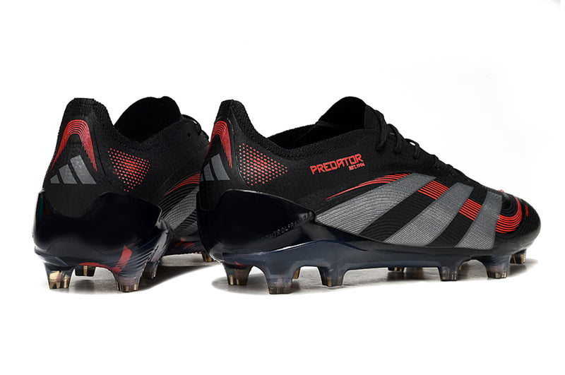 Chuteira Campo Adidas Predator Elite FG Preta e Vermelha