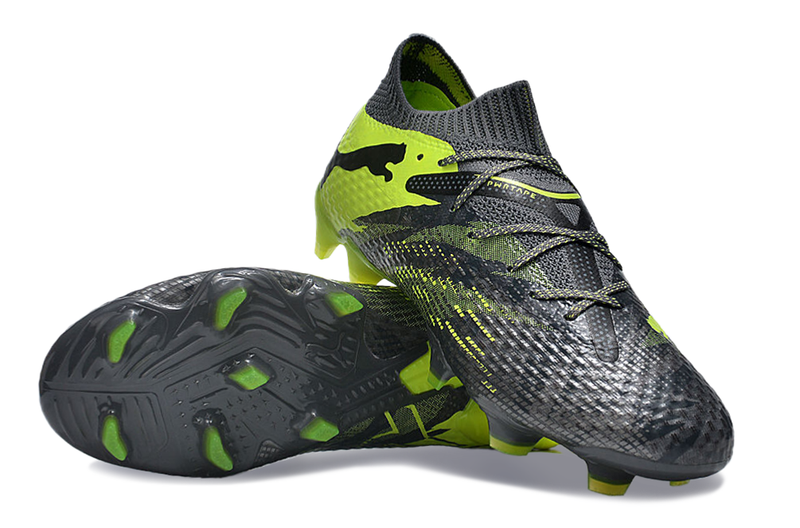 Puma Future 7 FG Grey and Green "Rush Pack" Field Football Boots