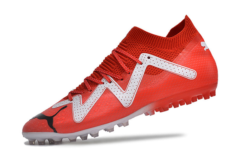 Puma Future Ultimate MG Red and White Soccer Cleats