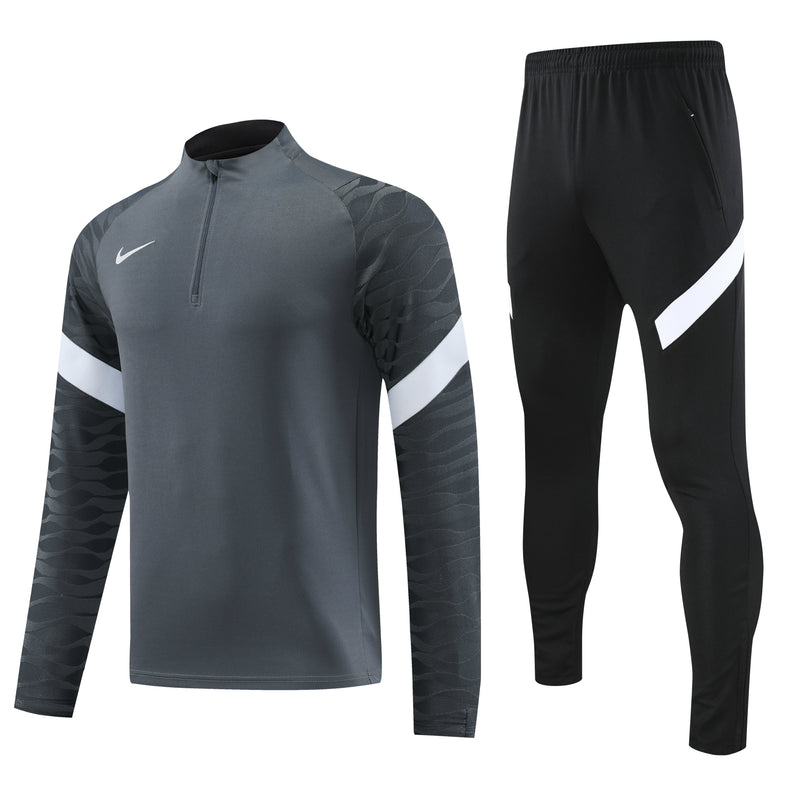 Conjunto de Frio Nike Training Cinza, Branco e Preto