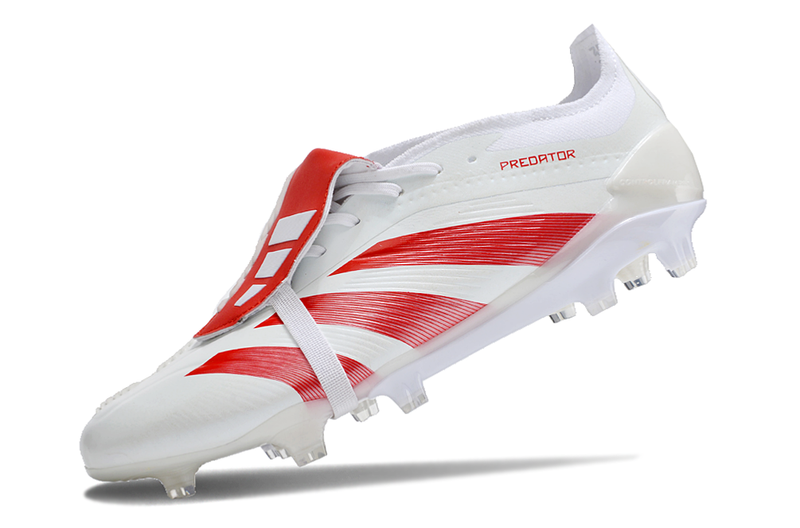 Chuteira Campo Adidas Predator FT 30 Elite FG Branca e Vermelha