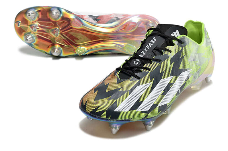 Velocidade é com Adidas X Crazyfast+ SG Vermelha e Verde "CrazyLight" na Farda de Boleiro, Garanta a qualidade de Jogadores Profissionais Elite com FRETE GRÁTIS!