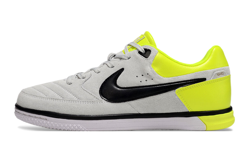 Chuteira Futsal Nike 5 StreetGato IC Cinza e Amarelo