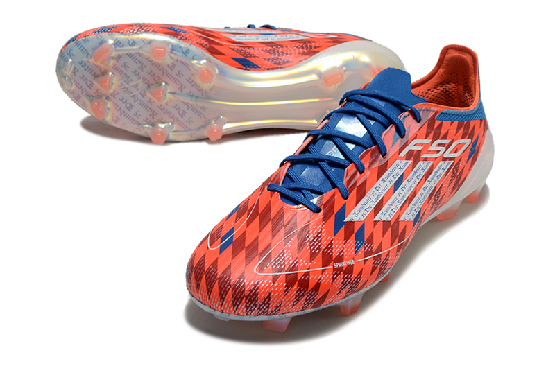 Adidas F50 FG Red and Blue Field Football Boots 