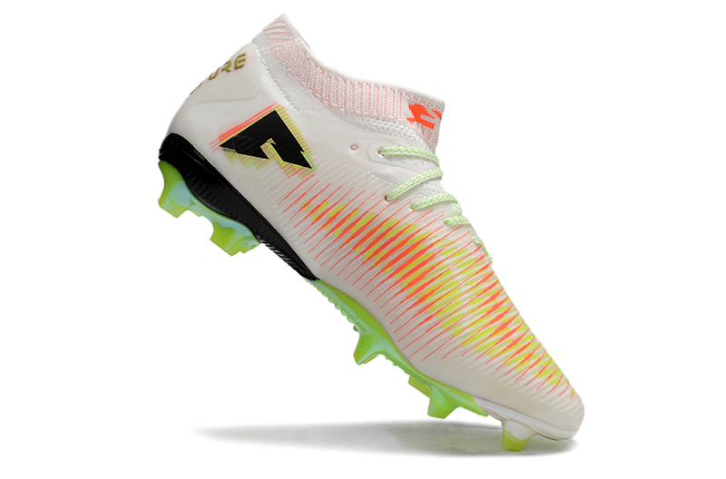 Chuteira Campo Puma Future 8 FG Branca, Laranja e Verde "launch edition"