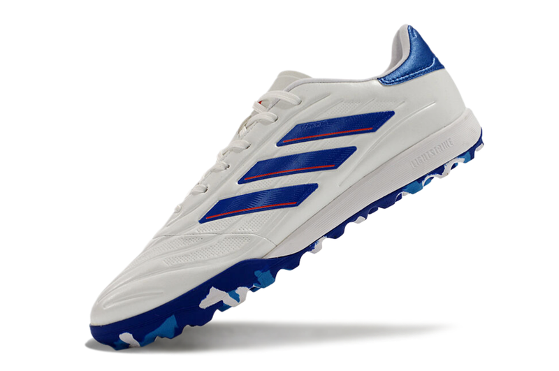 Botes de futbol Adidas Copa Pure.1 TF blanc, blau i vermell "Paquet avançat"