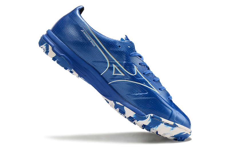 Botes de futbol Mizuno Alpha TF Society blau i blanc "Mugen Pack" 