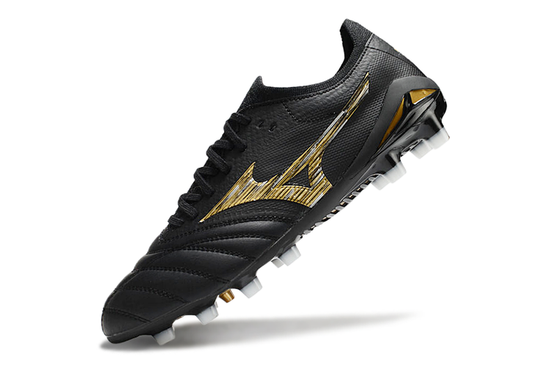 Chuteira Campo Mizuno Morelia Neo 4 Beta FG Preta "Aurum"