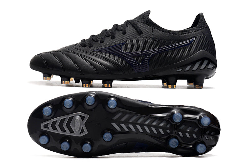 Tenha muito mais CONFORTO com a Mizuno Morelia Neo 3 FG Preta na Farda de Boleiro, Garanta a qualidade de Jogadores Profissionais!