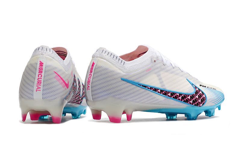 Bota de futbol Nike Air Zoom Mercurial Vapor 15 Elite FG blanca "Blast Pack".