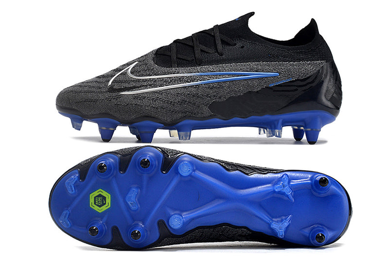 Nike Phantom GX Elite Aluminum Spike Black and Blue "Shadow Pack" Field Football Boot