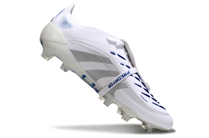 Chuteira Campo Adidas Predator FT 30 Elite FG Branca e Azul "Polar Victory"