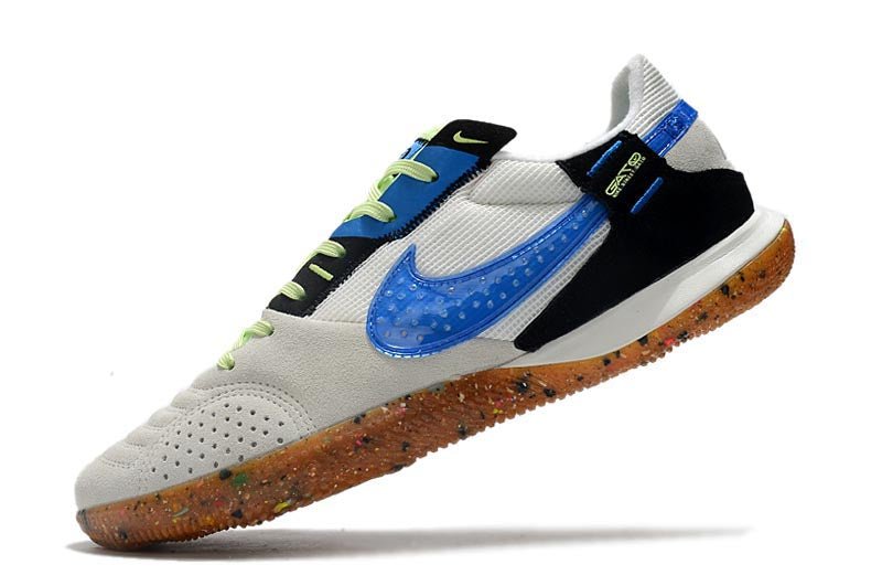 Chuteira Futsal Nike StreetGato IC Cinza, Preta e Azul