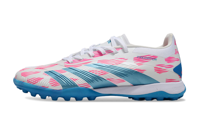 Botes de futbol Adidas Predator Elite TF blanc, rosa i blau "Re-Emergence Pack" 