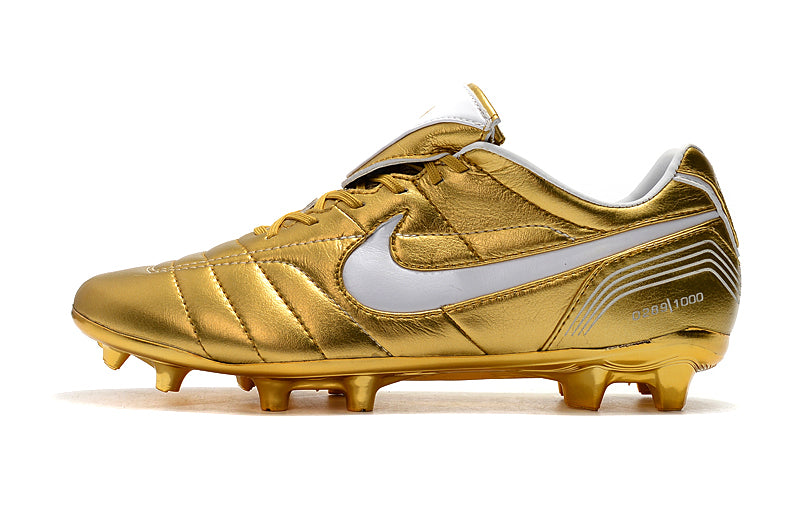 Botes de futbol Nike Retro Tiempo Legend 7 Elite FG Daurat i Blanc R10 