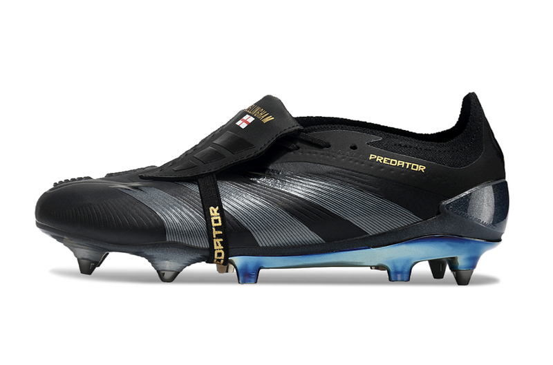 Chuteira Campo Adidas Predator Elite FT 30 Ponta de Aluminio Preta e Dourada