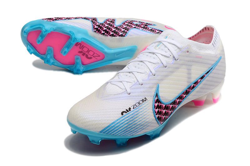 Bota de futbol Nike Air Zoom Mercurial Vapor 15 Elite FG en blanc i blau "Blast Pack".