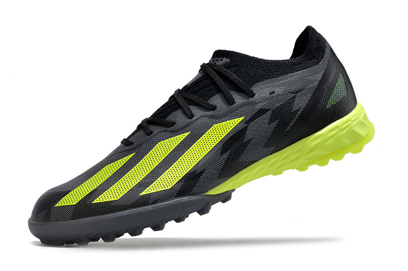 Adidas X Crazyfast.1 TF Black and Green "Crazycharged Pack" Society Football Boots