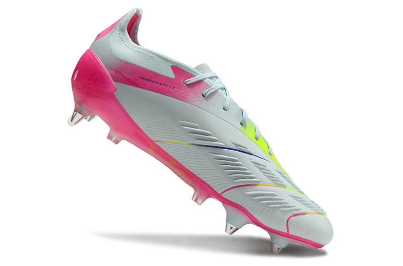 Chuteira Campo Adidas Predator Elite Ponta de Aluminio Branca e Rosa "Stellar Icon Pack"