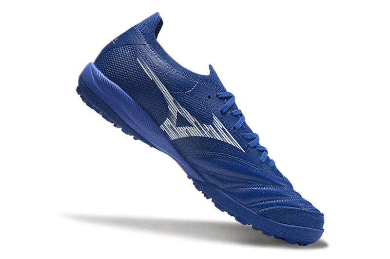 Chuteira Society Mizuno Morelia Neo Sala TF Azul "Mugen Pack"