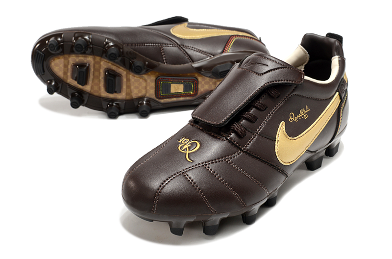 Nike Retro Tiempo Legend R10 Elite Football Boots Brown and Gold 