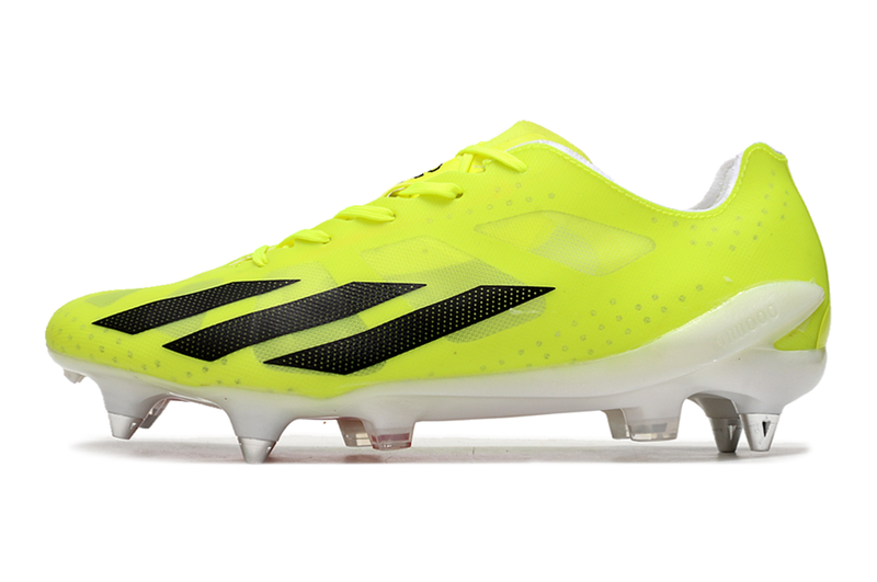 Bota de futbol Adidas X Crazyfast+ verda amb punta d'alumini "Solar Energy"