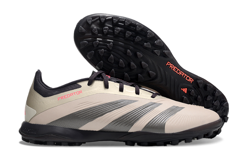 Chuteira Society Adidas Predator Elite TF Prata, Vermelho e Preto