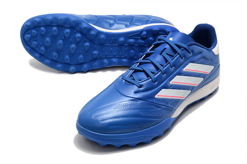 Botes de futbol Societat Adidas Copa Pure.1 TF Blau i Blanc "Marinerush Pack"