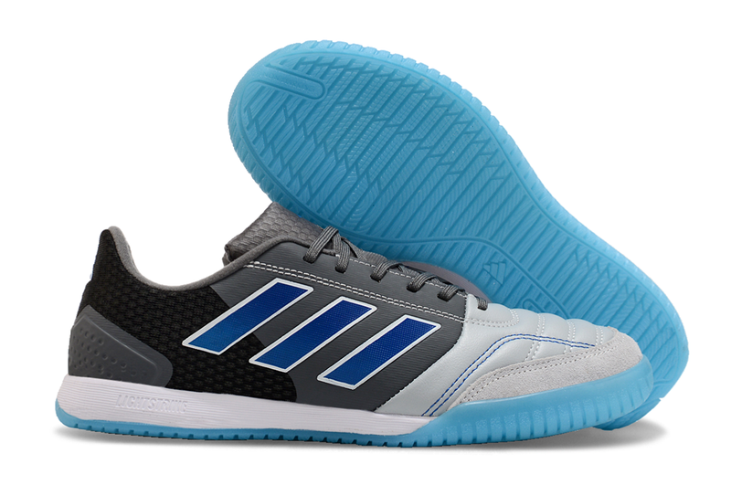 Bota de futbol sala Adidas Competition Top IC gris, blau i blanc 