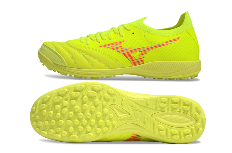 Chuteira Society Mizuno Morelia Neo Sala TF Amarelo