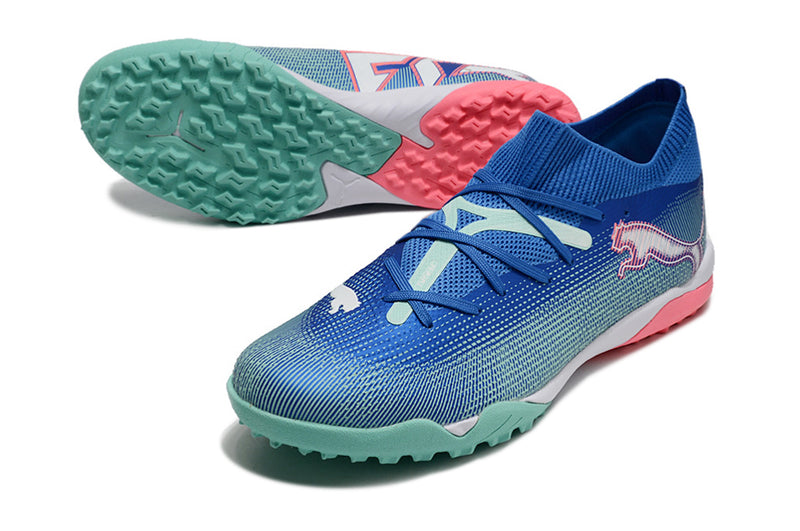 Society Puma Future 7 TF Botes de futbol blau i rosa