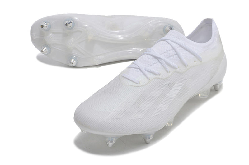 Adidas X CrazyFast.1 Aluminium Spike White "Pearlized Pack" Field Football Boots 