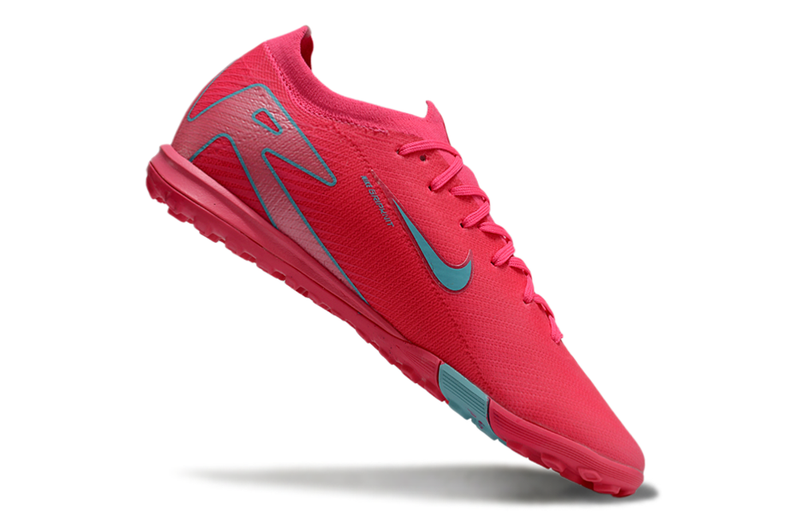 Chuteira Society Nike Air Zoom Mercurial Vapor 16 Elite TF Rosa e Azul