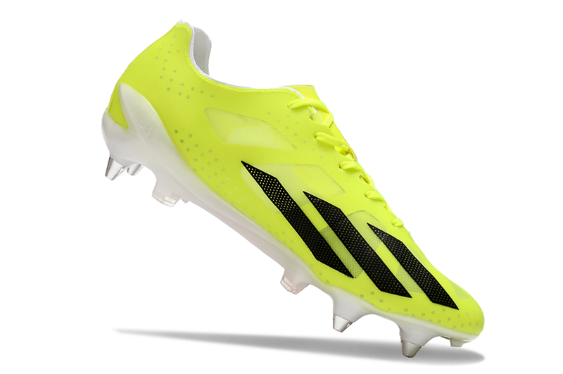 Bota de futbol Adidas X Crazyfast+ verda amb punta d'alumini "Solar Energy"