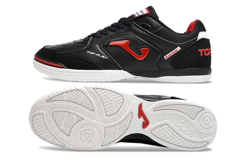 Chuteira Futsal Joma Top Flex Rebound IC Preto e Vermelho