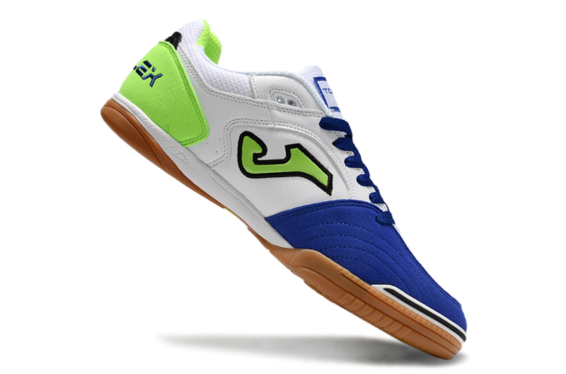 Bota de futbol sala Joma Top Flex Rebound IC Blanc, blau i verd 