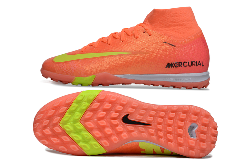 Chuteira Society Nike Air Zoom Mercurial Superfly 10 Elite TF Laranja "Cosmic Speed"