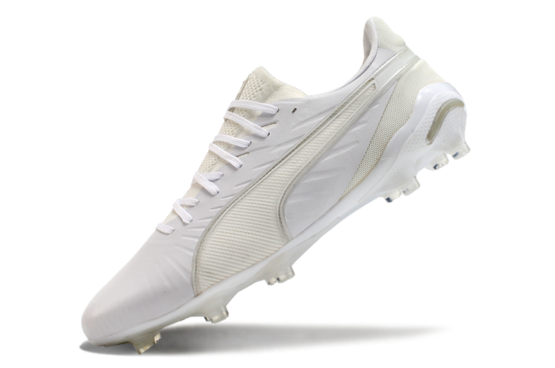 Puma King Ultimate FG White "Whiteout Pack" Field Boots 