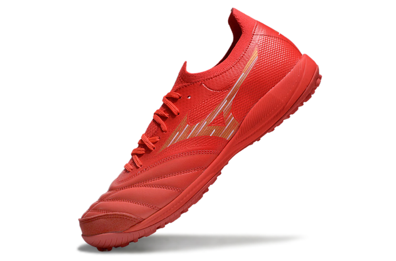 Chuteira Society Mizuno Morelia Neo Sala TF Vermelha "Release"