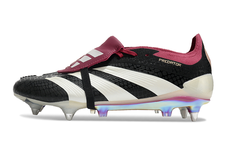 Chuteira Campo Adidas Predator Elite FT 30 Ponta de Aluminio Preta e Roxa