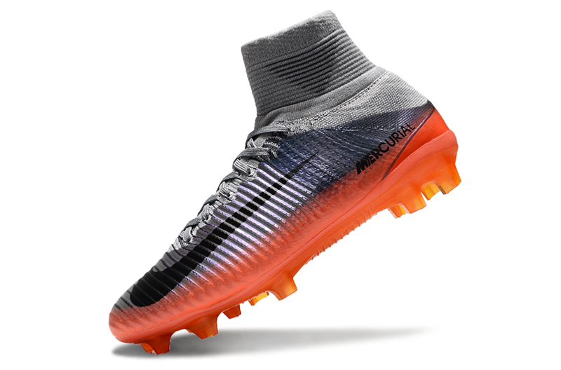 Nike Retro Mercurial Superfly 5 FG Silver and Orange CR7 Football Boots 