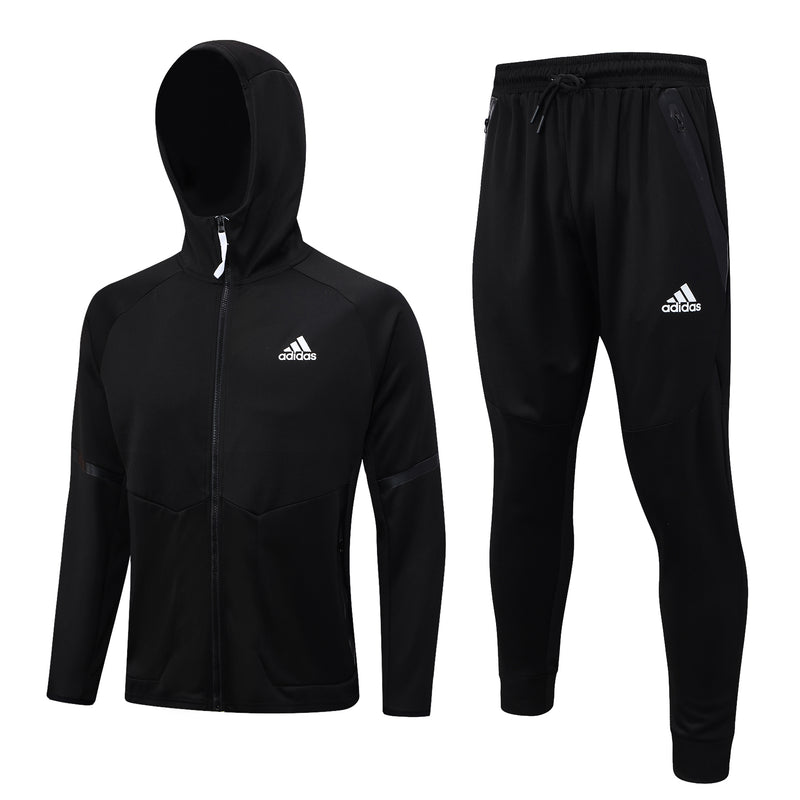 Conjunto de Moletom Adidas Sportswear com Touca Preto