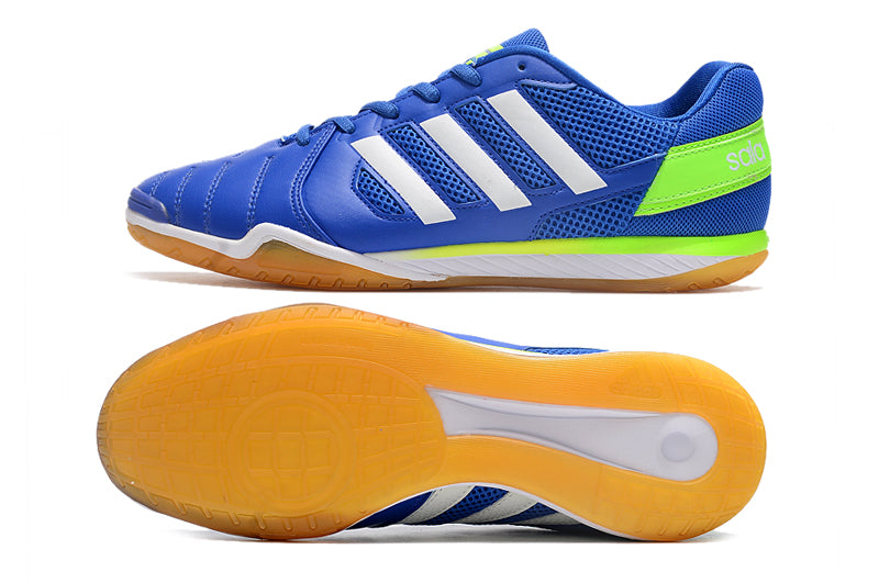 Adquira Chuteira Futsal Adidas Top Sala IC com Frete Grátis e 2 Brindes (Meia Antiderrapante + Bolsa) na Farda de Boleiro!