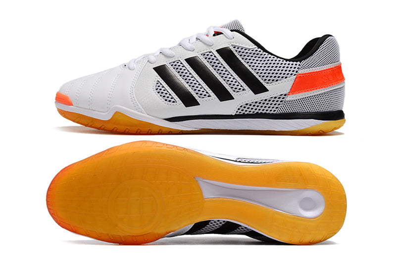 Adquira Chuteira Futsal Adidas Top Sala IC com Frete Grátis e 2 Brindes (Meia Antiderrapante + Bolsa) na Farda de Boleiro!