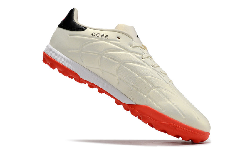 Adidas Copa Pure.1 TF Beige, Orange and Black "Solar Energy" Soccer Shoes