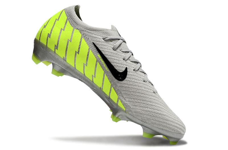 Chuteira Campo Nike Air Zoom Mercurial Vapor 16 Elite FG Cinza e Verde