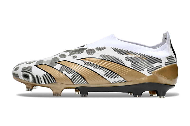 Chuteira Campo Adidas Predator LL Elite FG Branca e Dourada "Generation Pred 2.0 Pack"