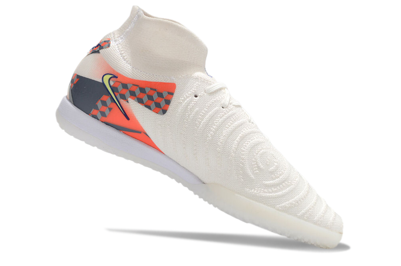 Chuteira Futsal Nike Phantom Luna 2 Elite IC Branca, Cinza e Vermelho "Barna Pack"