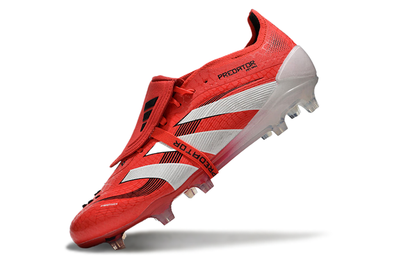 Chuteira Campo Adidas Predator FT 30 Elite FG Vermelha e Branca "Pure Victory"