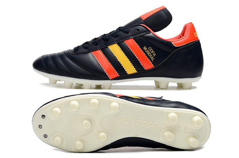 Chuteira Campo Adidas Copa Mundial FG Preta, Vermelho e Amarelo "Spain"